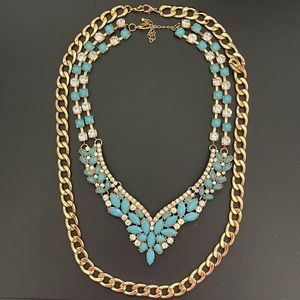 Floral Rhinestone Necklace